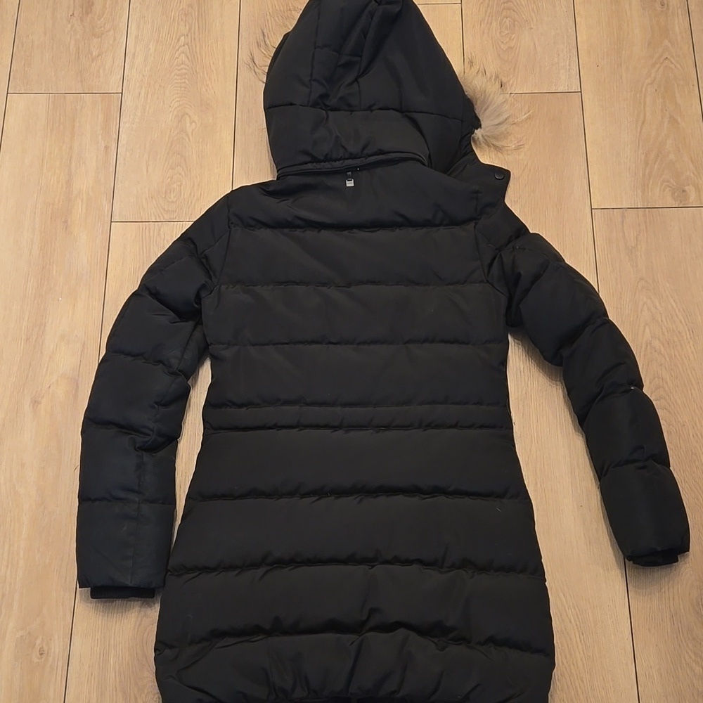 RUDSAK Black Puffer Jacket with Faux Fur Hood Sz XS - Picture 10 of 14